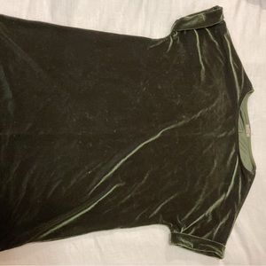 Urban outfitters- size medium olive velvet t-shirt dress